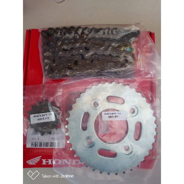 CHAIN & SPROCKET SET HONDA RS 125/XRM 125/WAVE 100 (420 14T - 38T ...