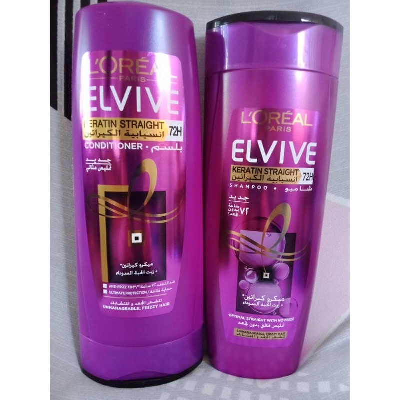 LOREAL Elvive Keratin Shampoo + Conditioner 400ml Shopee Philippines