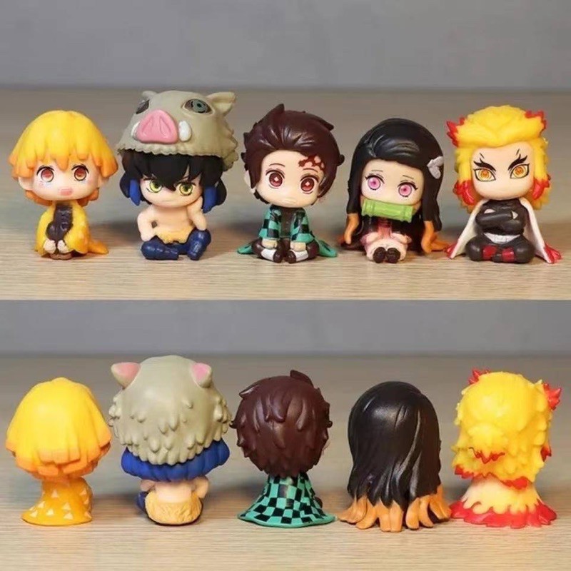 Demon slayer 5pcs/set action figures 6cm pvc | Shopee Philippines