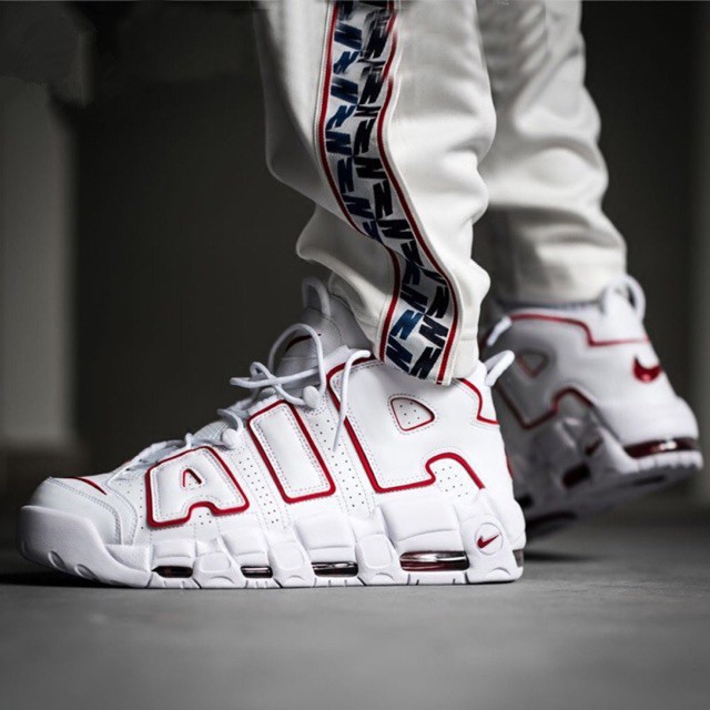 100% original Nike Air More Uptempo Sneaker White Shoes | Shopee