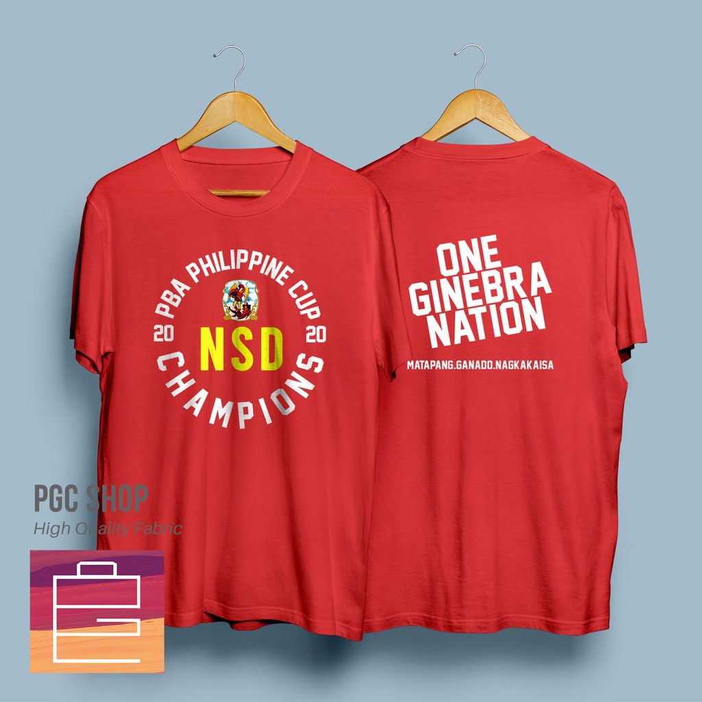 Ginebra 2020 PBA PHILIPPINE CUP Champion Brgy. Ginebra Basketball Shirt Unisex Men Women Shopee Philippines