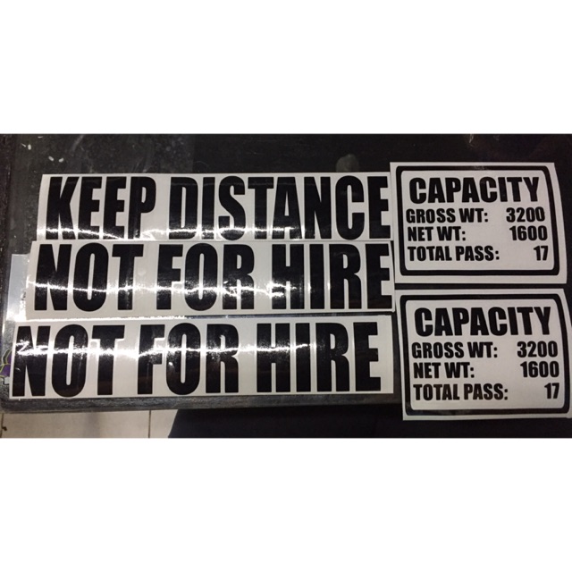 Truck Not For Hire Keep Distance Sticker Shopee Philippines 