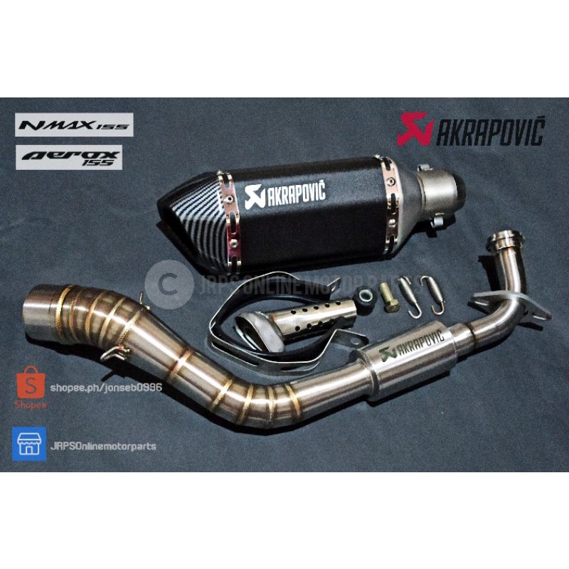 Akrapovic SC Project Full System Exhaust Pipes for NMAX V2 V2.1 / AEROX V1 V2 Shopee Philippines