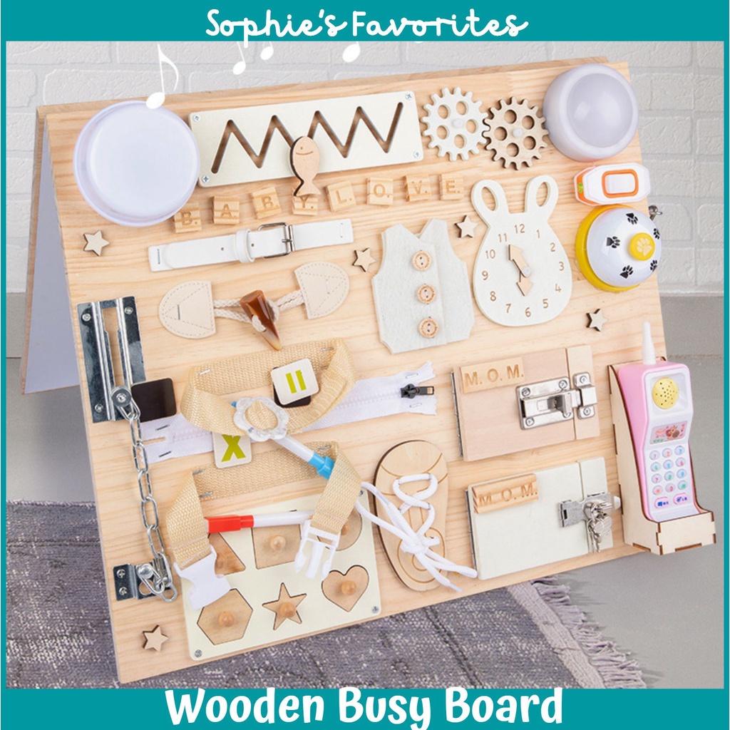 Montessori Wooden Busy Board Toy For Early Childhood Education Car Steering Wheel Traffic Scene Driving Shape Matching Learning Activity