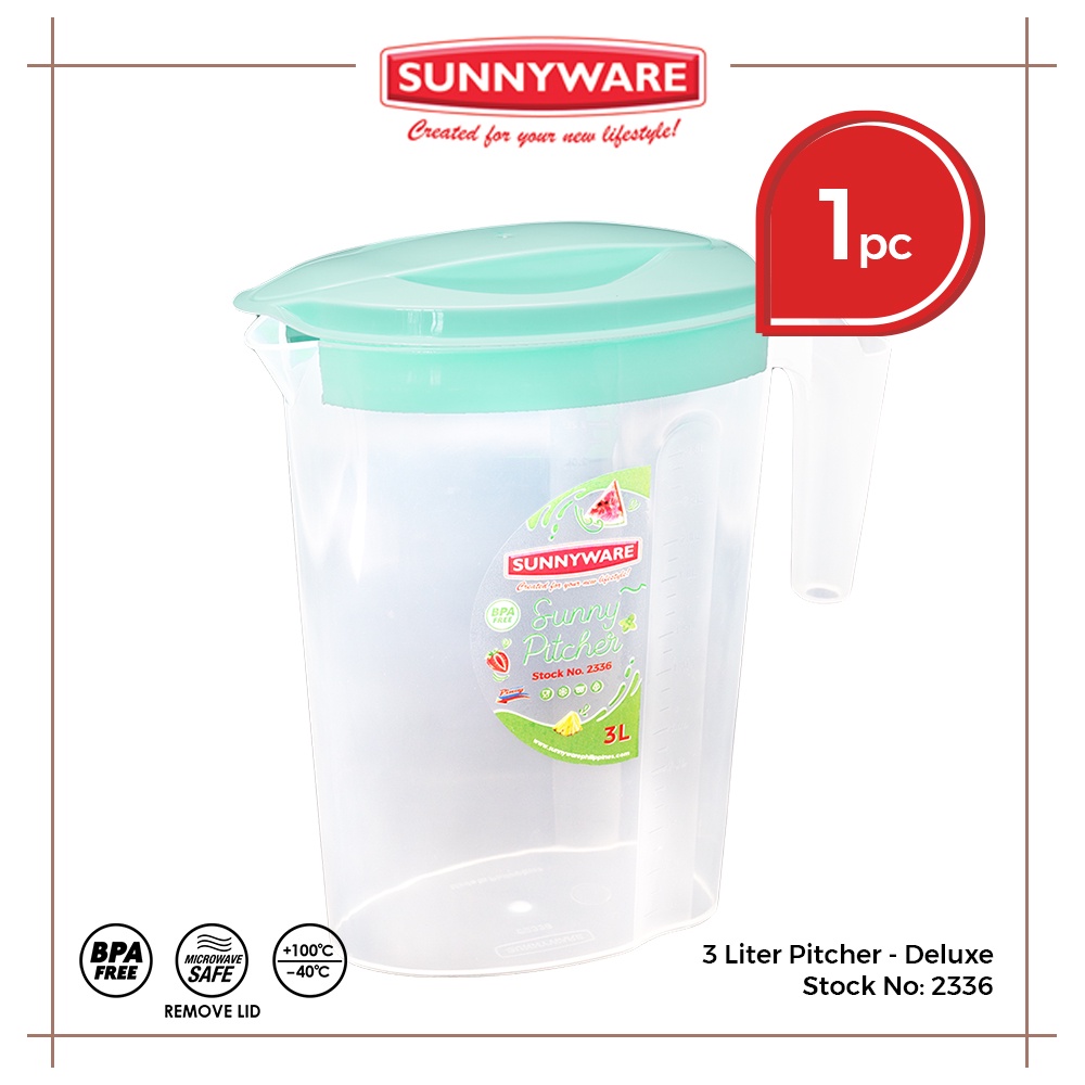 1pc 3L Pitcher – Deluxe [Sunnyware 2336] | BPA Free | Plasticware ...