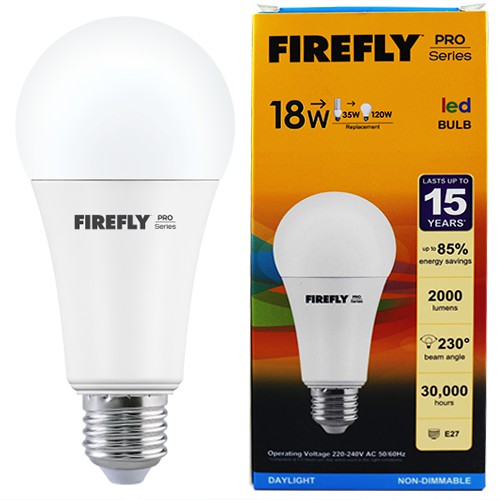 Firefly Light Emitting Diode LED Light Bulb Pro Series 18 Watts 