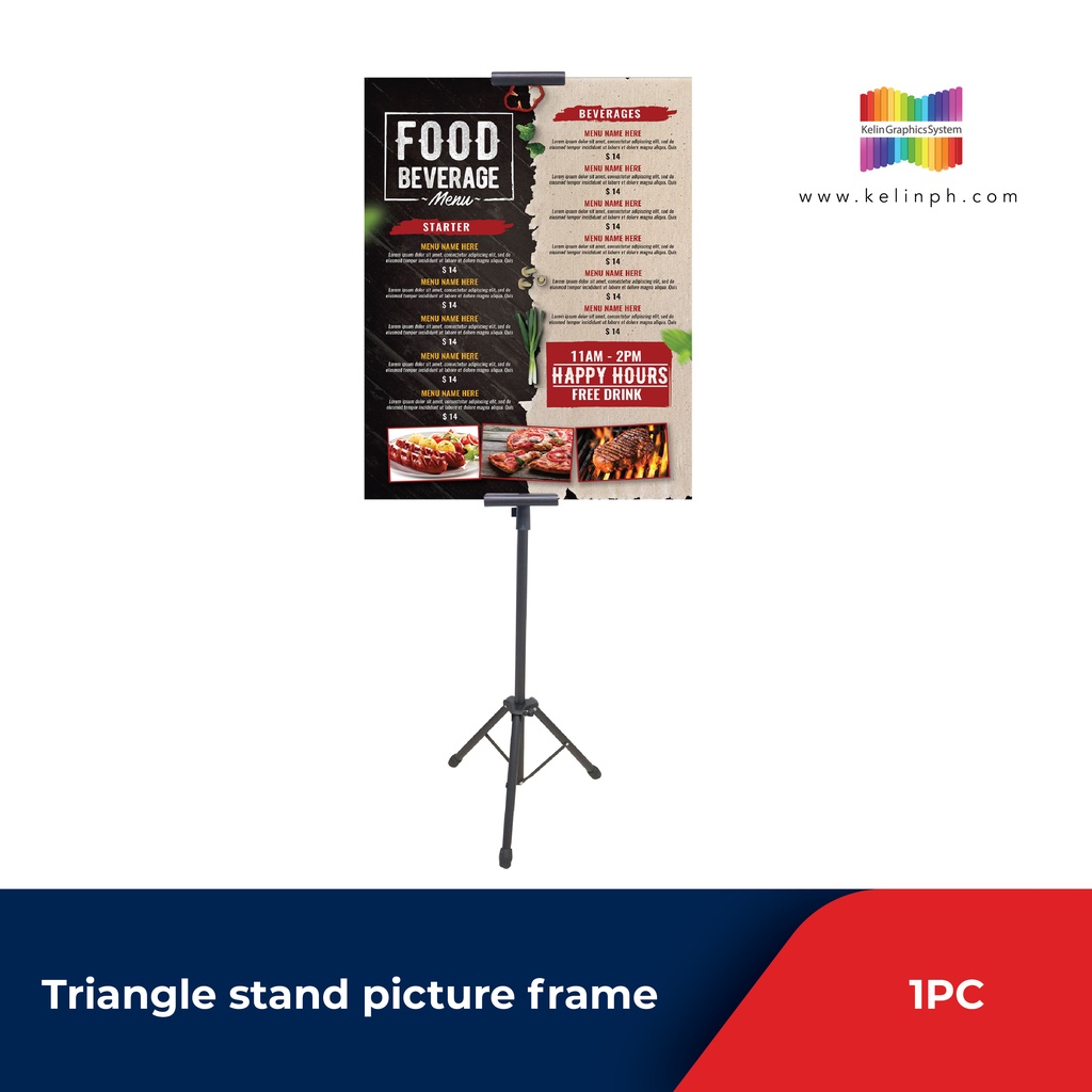 KGS Banner Easel Triangle Banner l Stand Picture Frame 15.24cm x 243cm ...