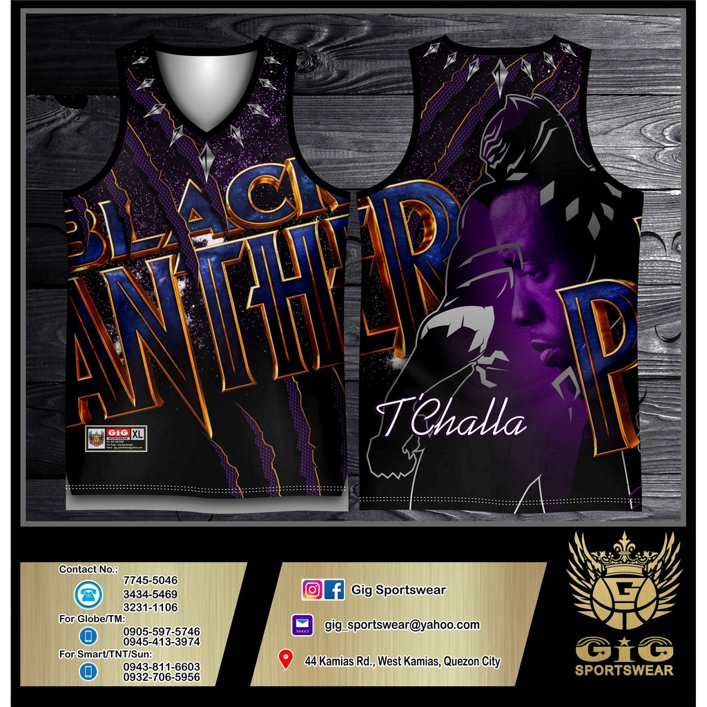 Black Panther Sublimation Jersey
