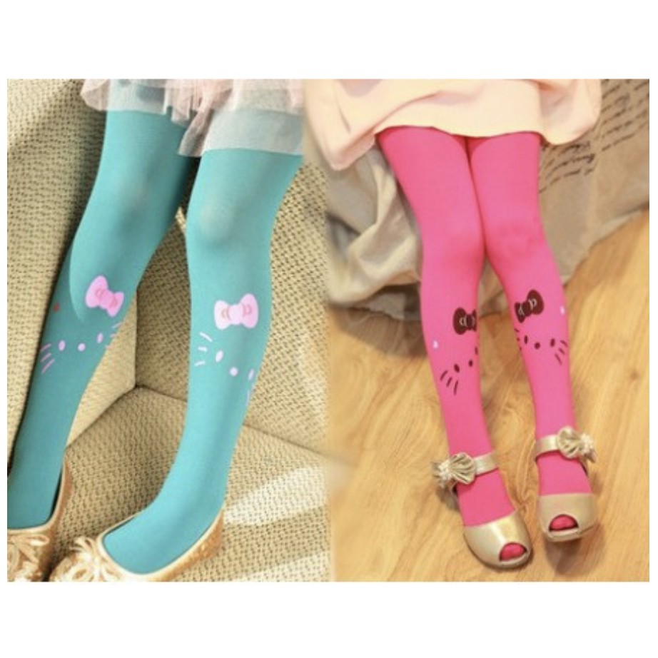 Bagonly Hello Kitty Kids Girls Leggings Cotton Pants Socks