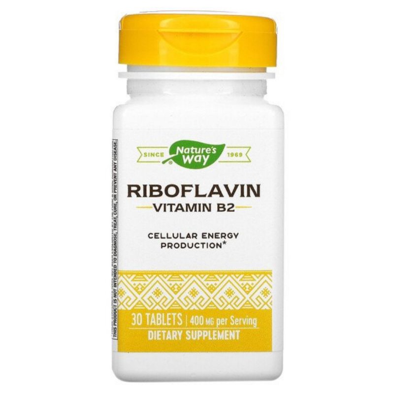 Nature's Way Riboflavin Vitamin B2, 400 mg, 30 Tablets Shopee Philippines