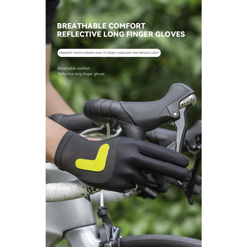 ROCKBROS Cycling Winter Gloves Windproof Touch Screen Non-slip Bike