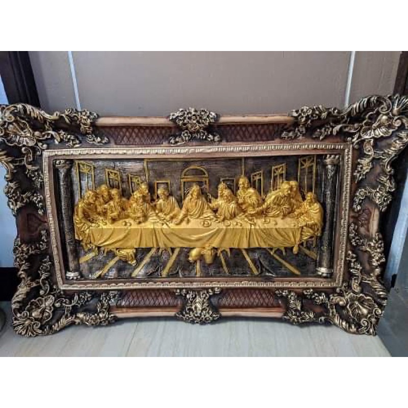 Last Supper Frame (33”x18”) Made in Fiber Resin Shopee Philippines