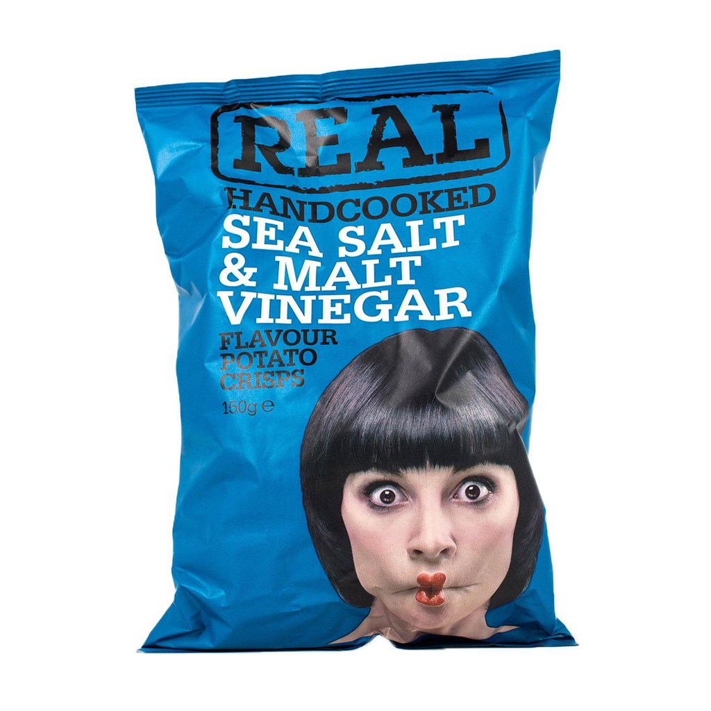 REAL HANDCOOKED CRISPS SEA SALT & CIDER VINEGAR 150G | Shopee Philippines