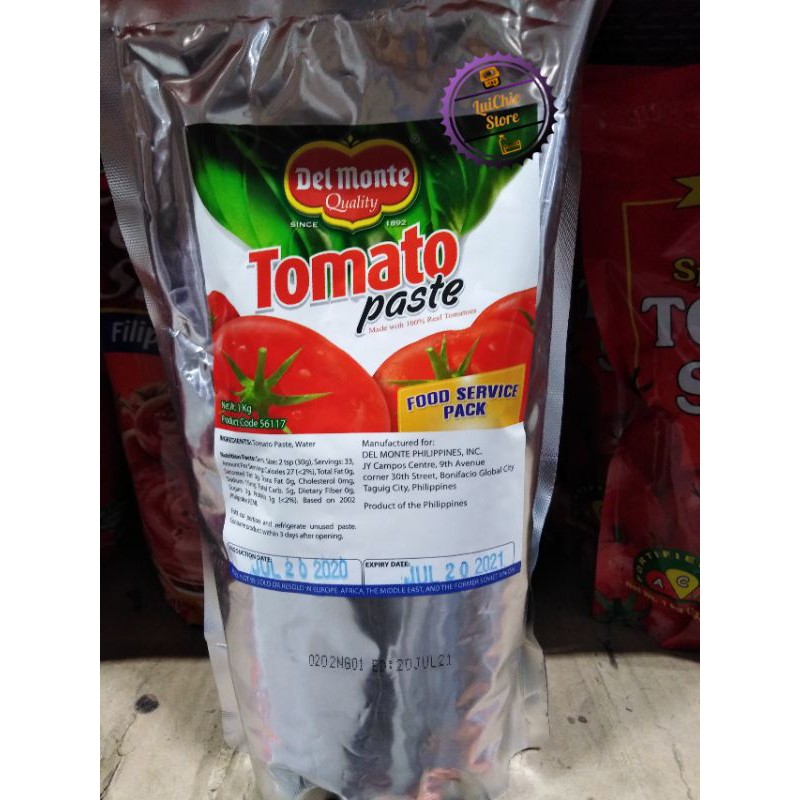 Del Monte Tomato Paste Net wt. 1kg Shopee Philippines