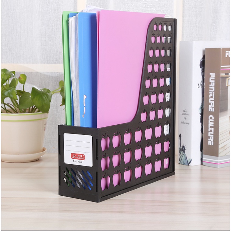 Modern Black Metal Mail Holder Countertop Organizer With Cutout Mail
