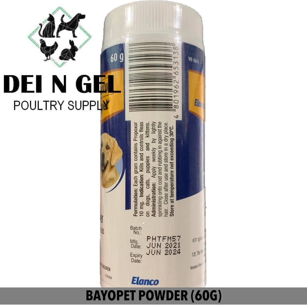 Bayopet Powder Against Fleas for Dog Cat 60g Shopee Philippines