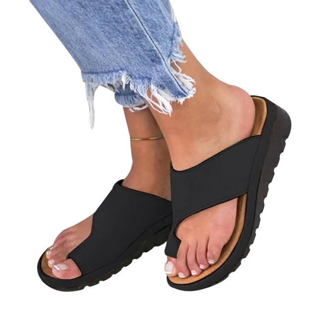 Women Flat Shoes Toe Foot Correction Sandal Orthopedic Bunion Corrector Shopee Philippines