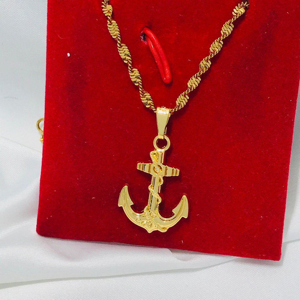 24 carat deals gold anchor locket