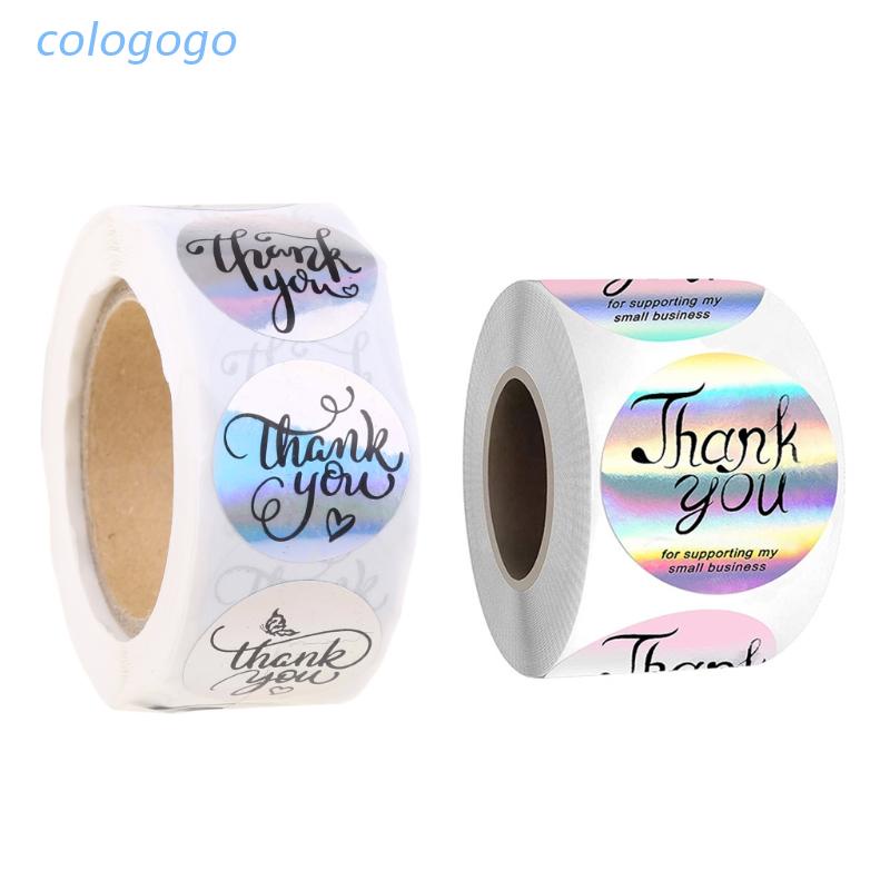 COLO 500pcs Thank You for Supporting My Small Business Stickers Rainbow ...