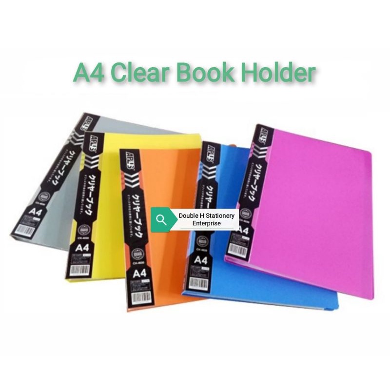 APLUS A4 Size Clear Book Holder 10 / 20 / 30 / 40 Pocket File ...