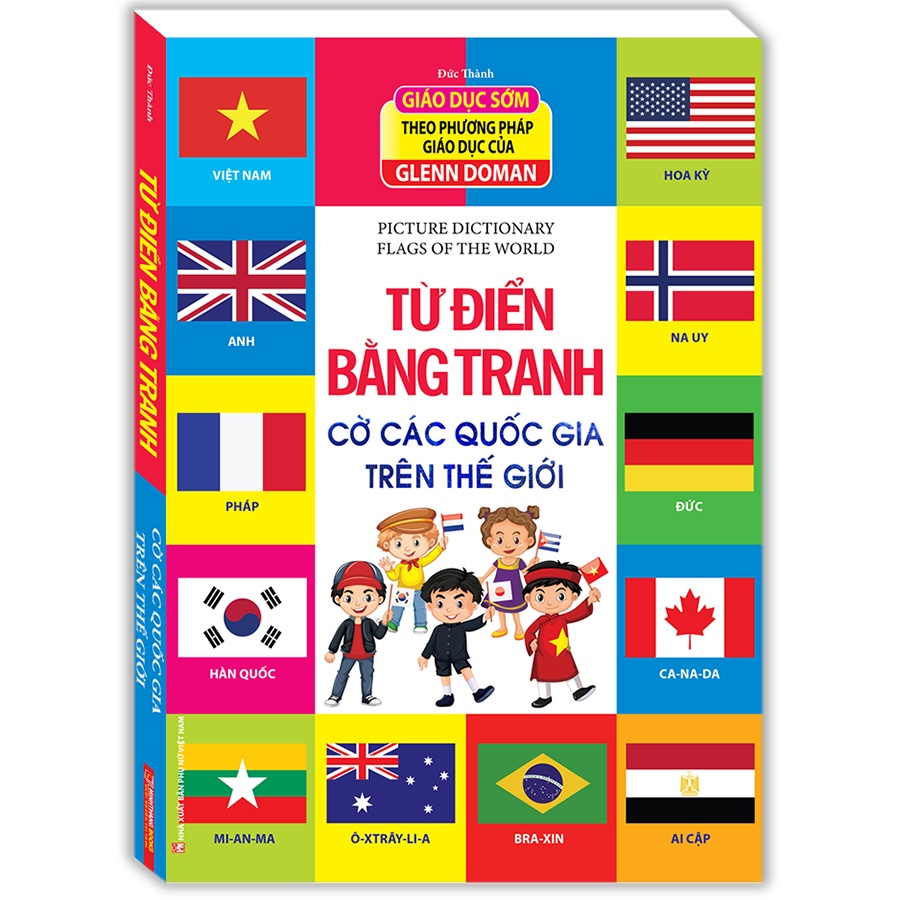 Dictionary book with Flags of countries around the world (cardboard