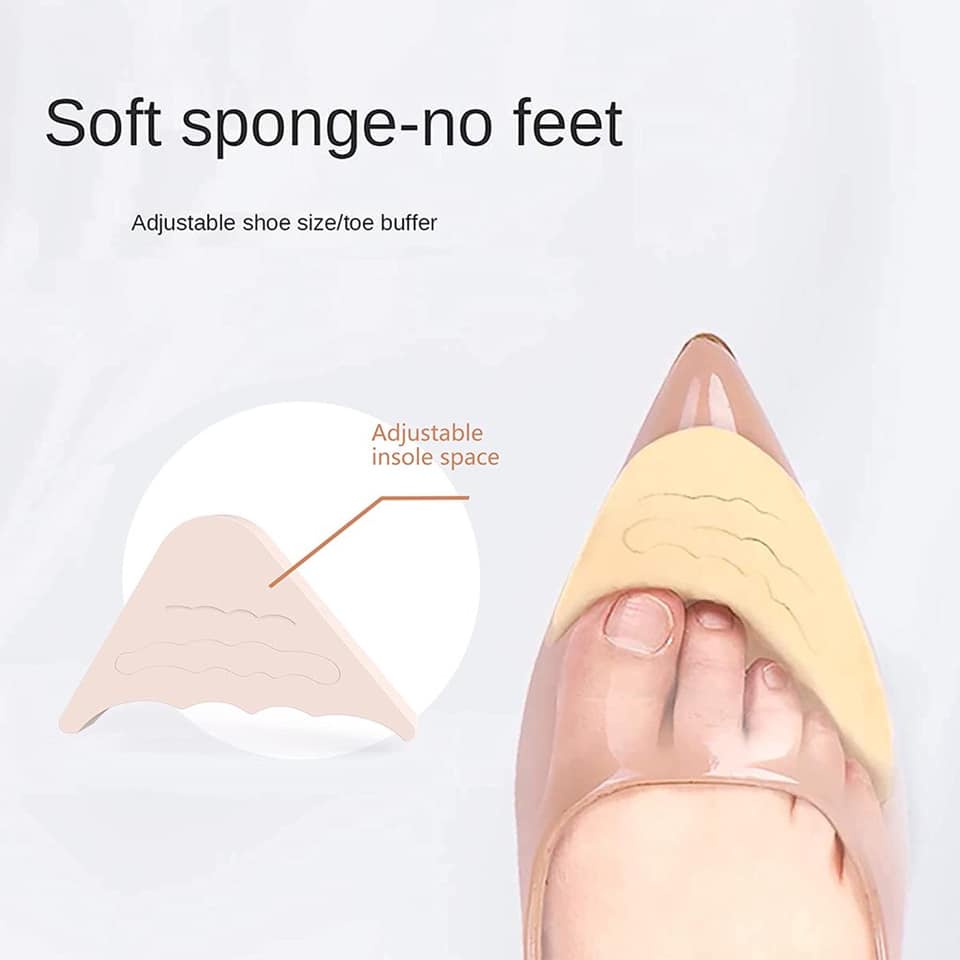 1 Pair Soft Foam Insole High Heel Shoes Pad Cushion Forefoot Insert Toe Plug Foot Heel Protector 8710