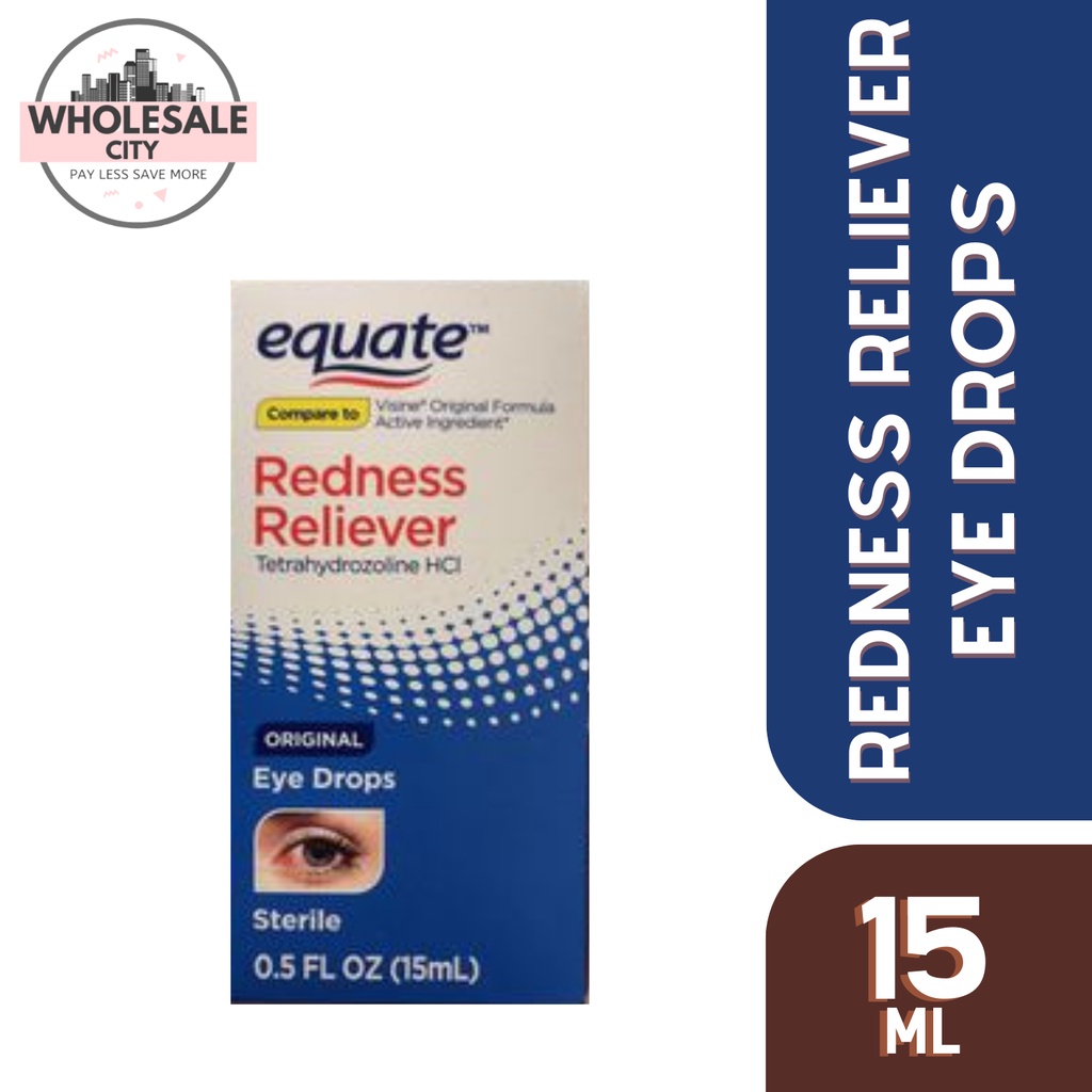 Equate Tetrahydrozoline HCl Original Redness Reliever Eye Drops, 0.5 fl ...