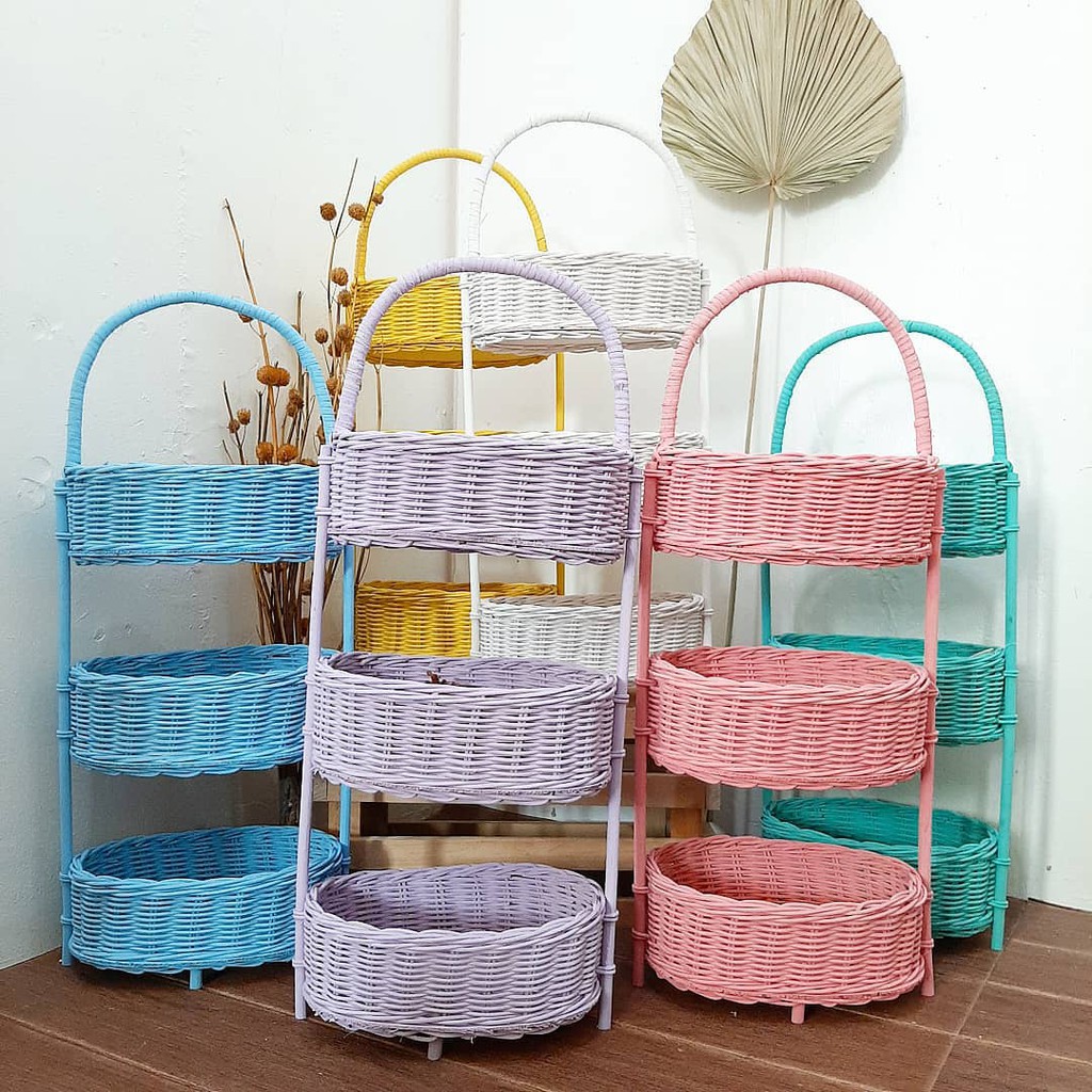Rattan Basket Stacking 3 | Shopee Philippines