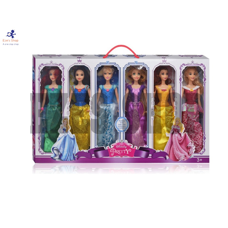 Ezes Shop 6in1 Barbie Doll With 6 Assorted DN princess Character Shopee Philippines