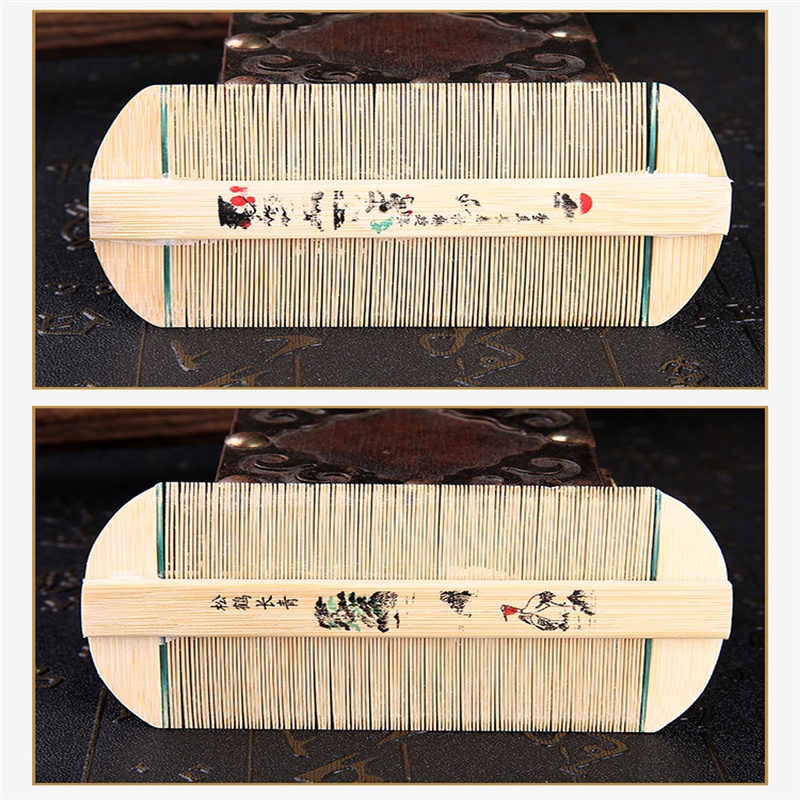 Natural bamboo Wood Lice Comb Super Narrow Tooth Wood Combs No Static ...