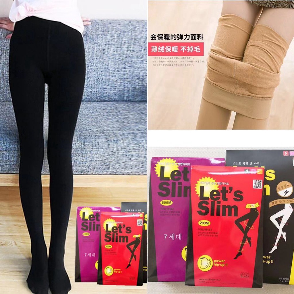 Let's Slim High Stockings 200M-1600M Power high Up tights Korean