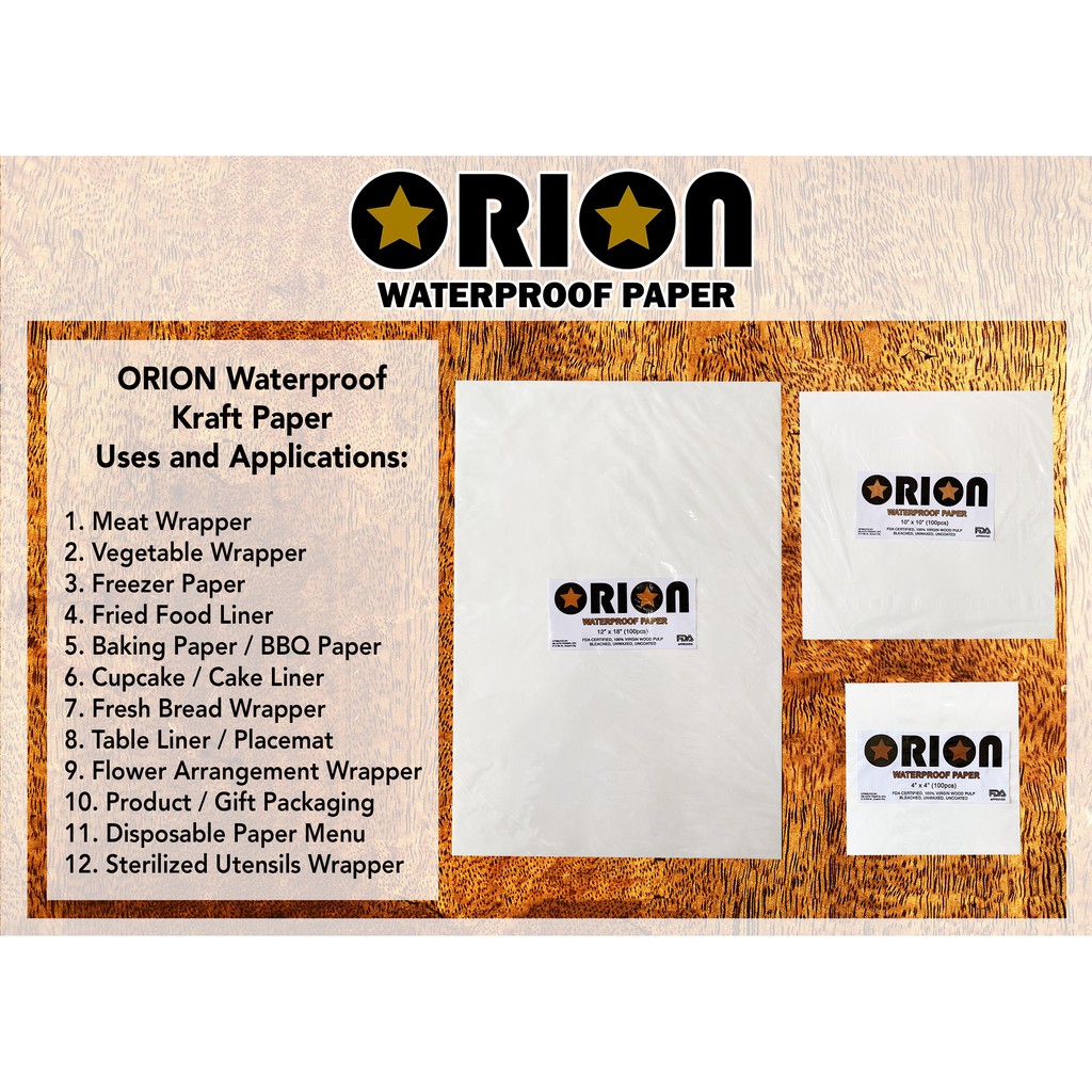 Orion Waterproof Paper (Pack of 20 pcs.) | Shopee Philippines