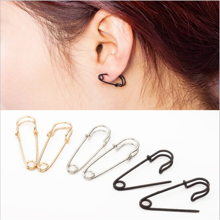 JEWELLRY Creative Safety Pin Dangle Earrings Metal Fashion Charm Shopee Philippines