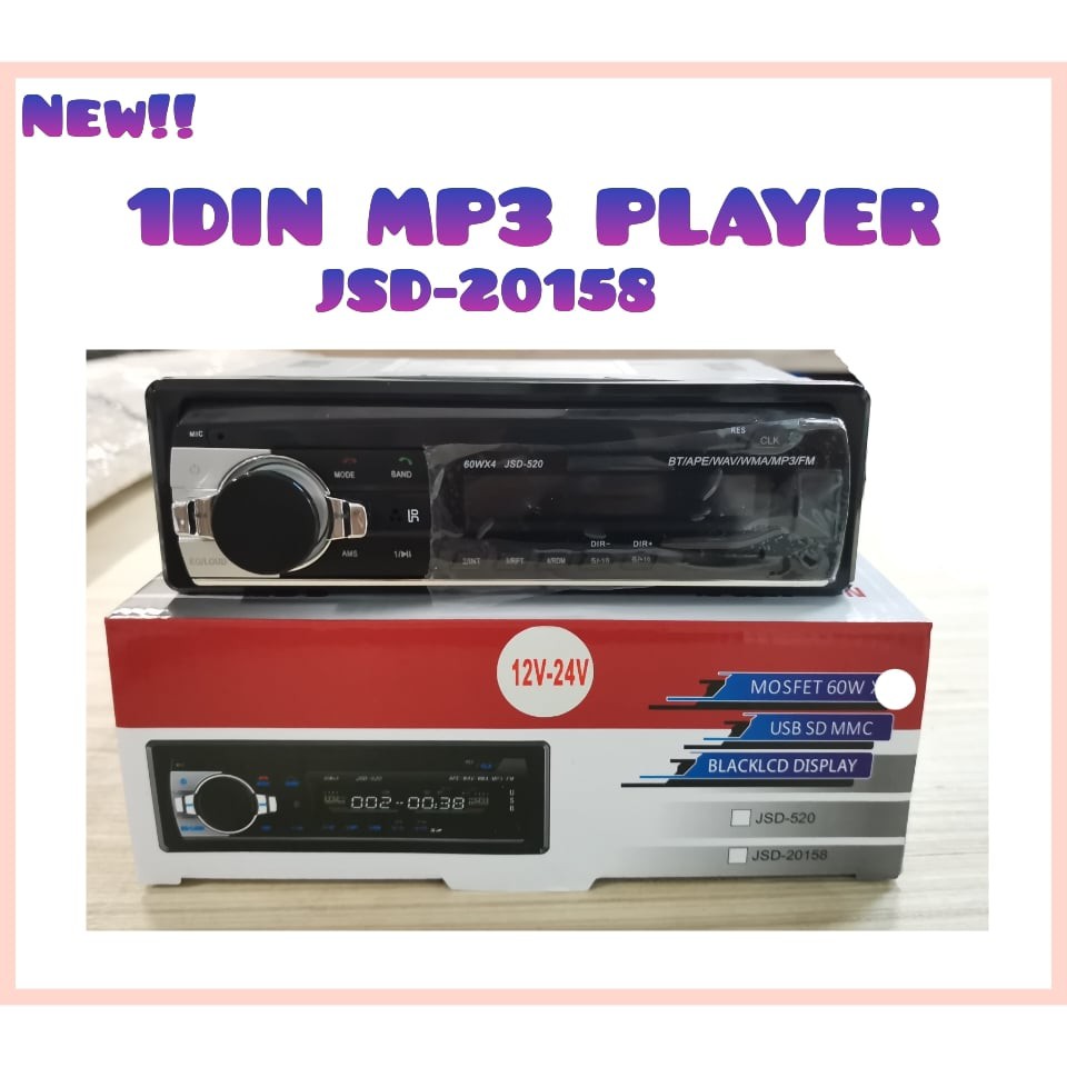 New!! 1DIN MP3 PLAYER JSD21058 CAR MP3 PLAYER WITH USB/SD PORT