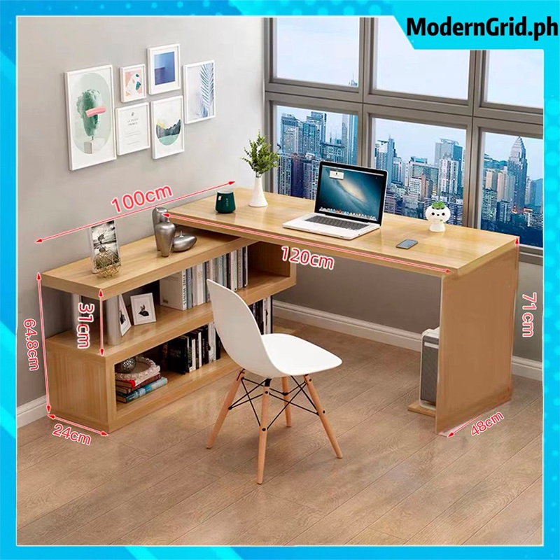 ⚡️PH⚡️ Rotating Computer Table Corner Desk Desktop Writing Corner PC
