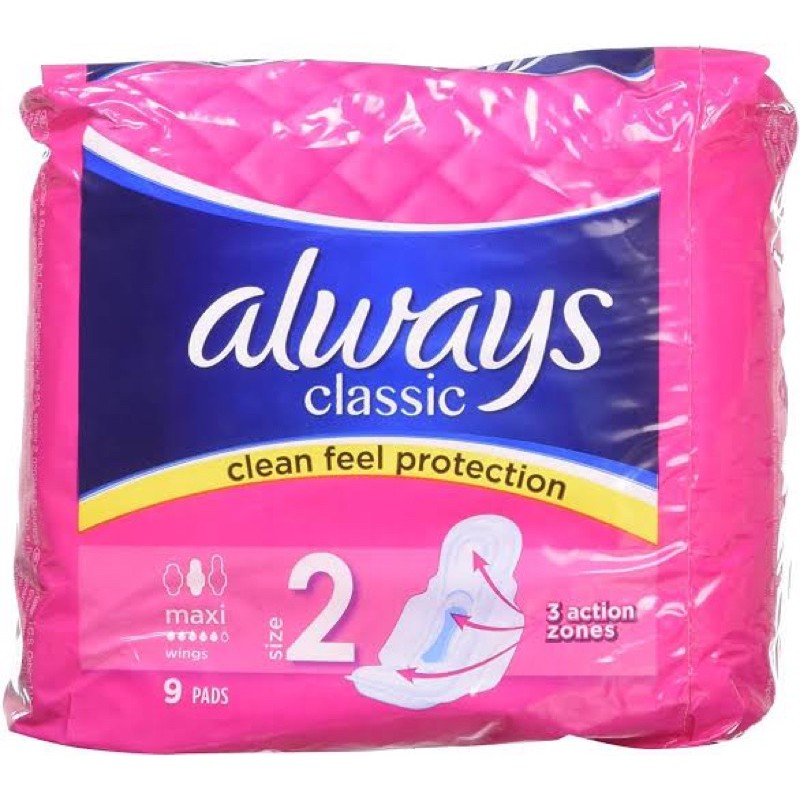 Always Classic Maxi Sanitary Pads With Wings (9 Pads) | Shopee Philippines