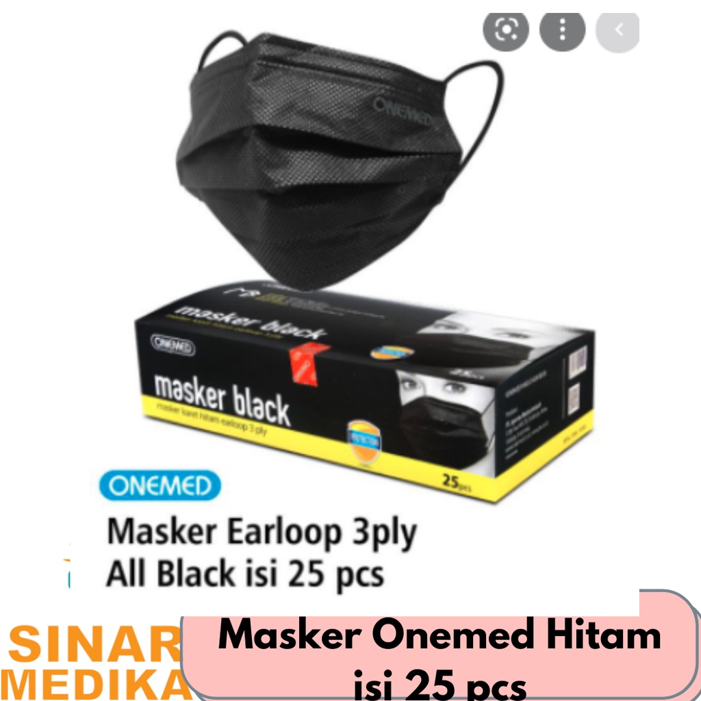 ONEMED BLACK SURGICAL MASK 1 BOX CONTAINS 25 PCS | Shopee Philippines