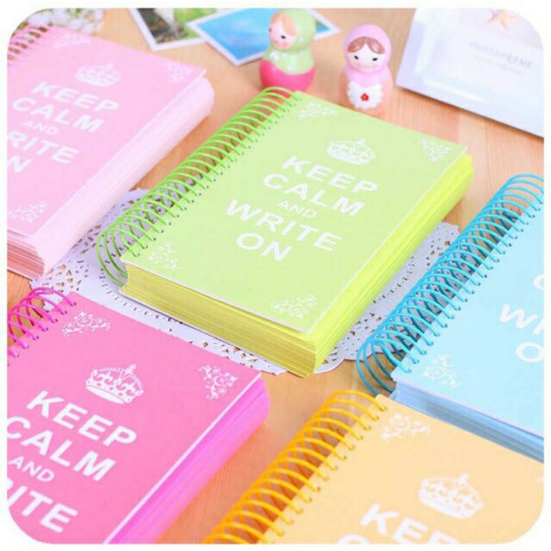 Keep Calm and Write On Spiral Thick Notebook Shopee Philippines