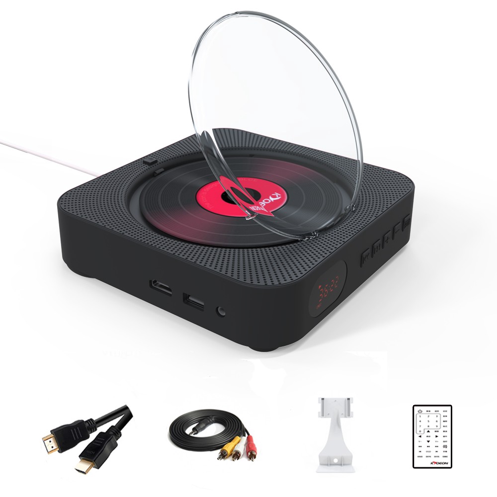 Portable DVD CD Player Bluetooth WallMounted DVDs Player Pull Switch