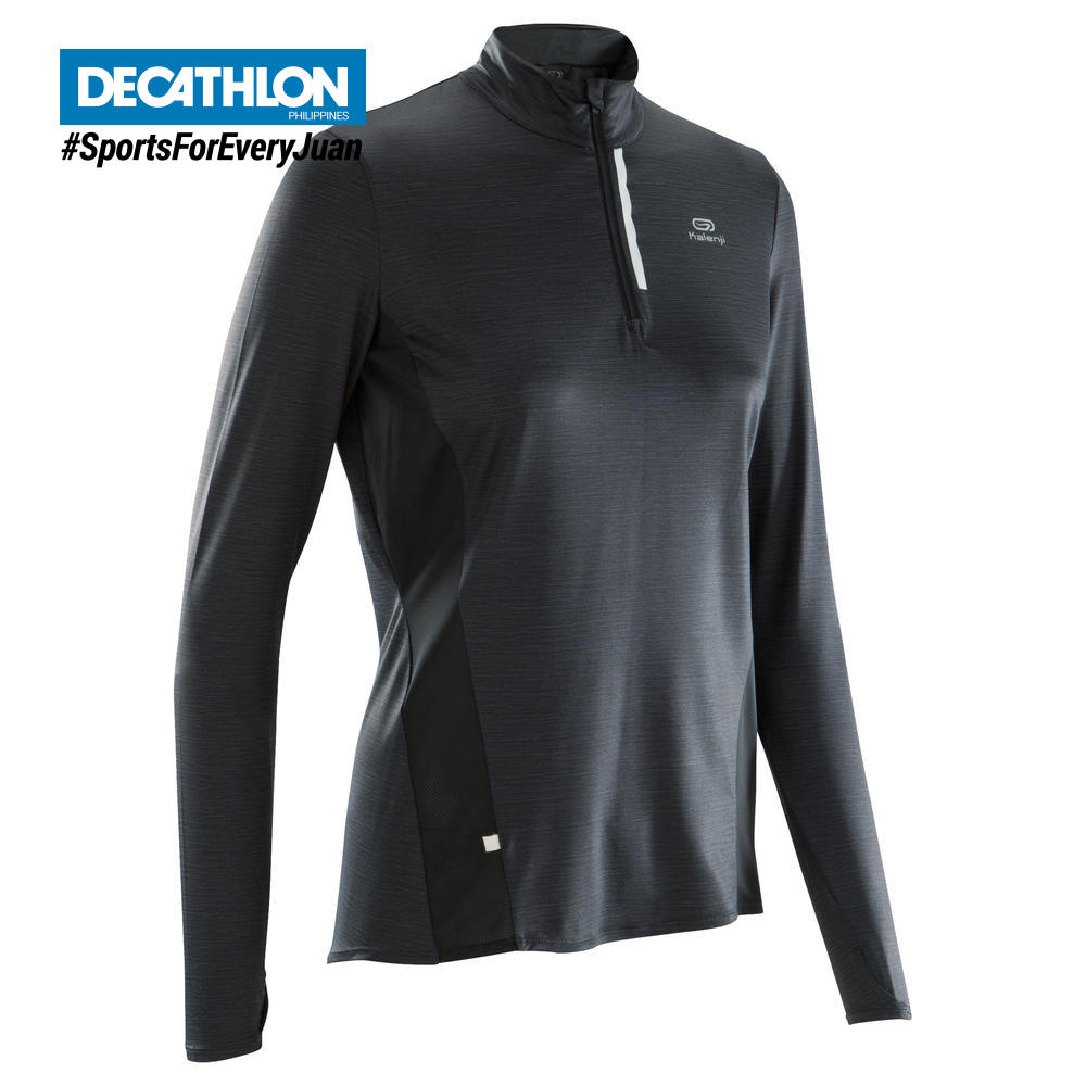 Decathlon Kalenji Run Dry Zip Women s Long Sleeved Shirt