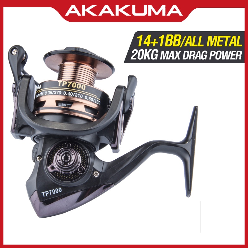 14+1BB High Speed Spinning Reel 1PCS Metal Spool Fishing Reel CNC Handle10007000 Jigging Reel