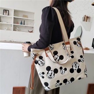 Mickey Mouse Bag Minnie Mouse Bag Donald Duck Korean Handbag Kawaii Cartoon  Pattern One Shoulder Messenger Portable Bucket Bag