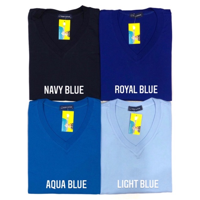 Blue Corner V-NECK T-Shirt (Unisex) | Shopee Philippines