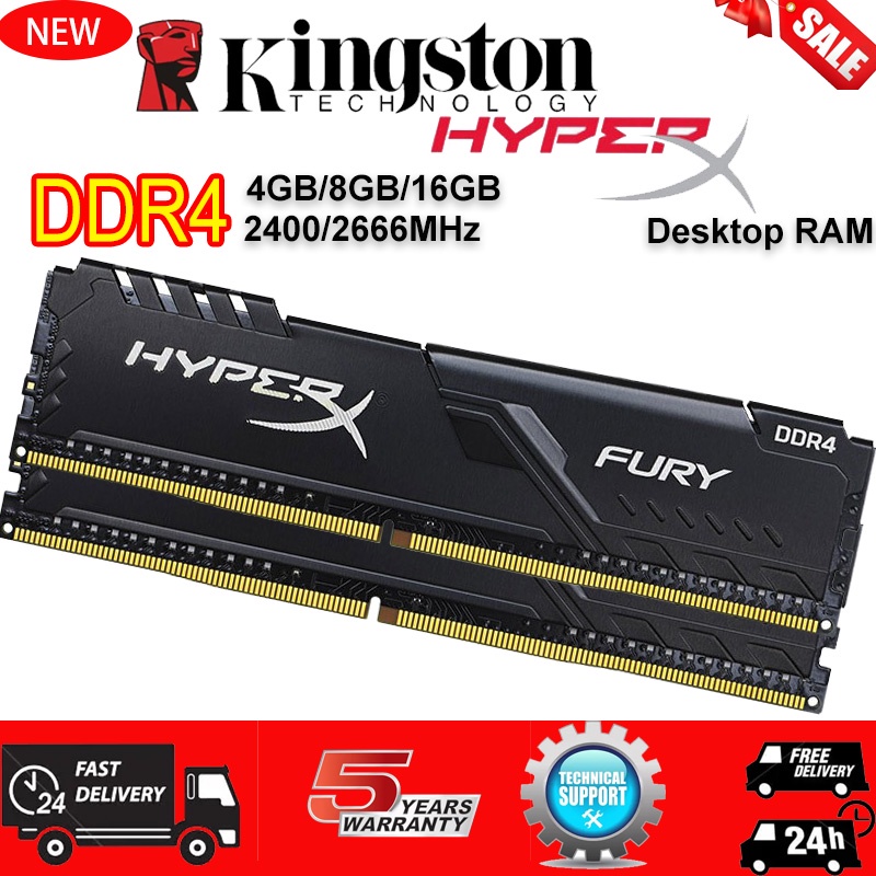 Kingston Hyperx Fury DDR4 4GB 8GB 16GB 2400/2666MHz Ram Desktop memory ...