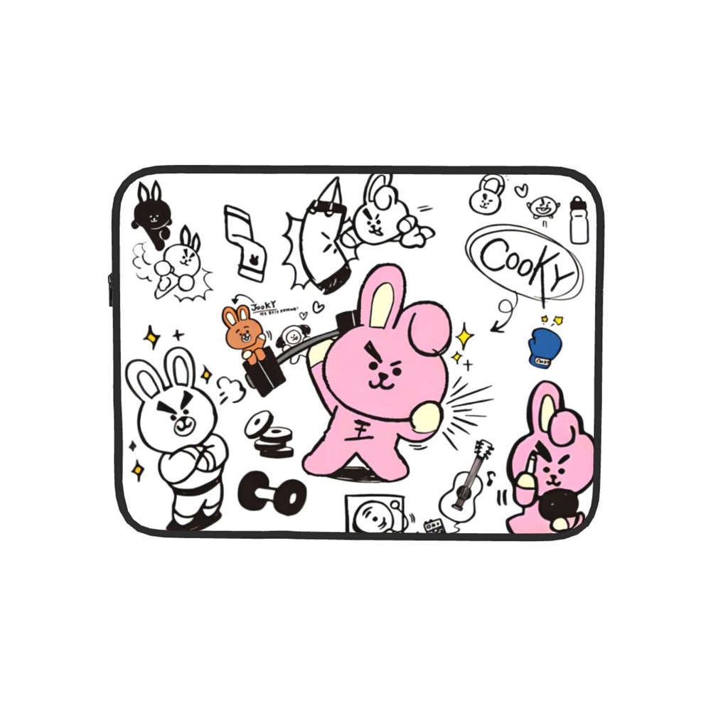 BTS BT21 Laptop Case Waterproof Shockproof Portable Laptop Bag