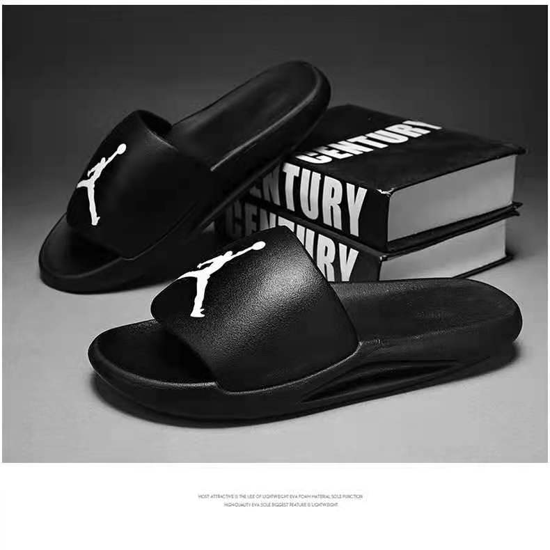 New Arrival Slides Rubber NK Jordan Sandals Shark Velcro Design