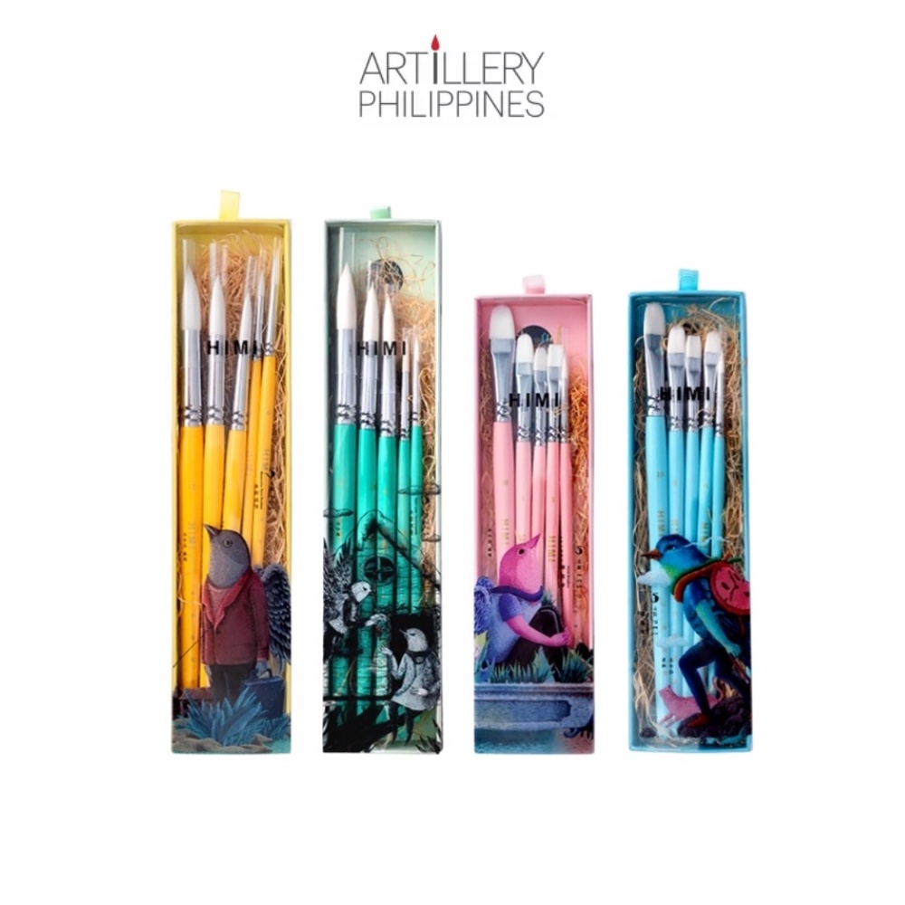 MIYA Himi Gouache/Watercolor Little Bird Paint Brushes Set Of 5 For Acrylic,  Watercolor & Gouache)