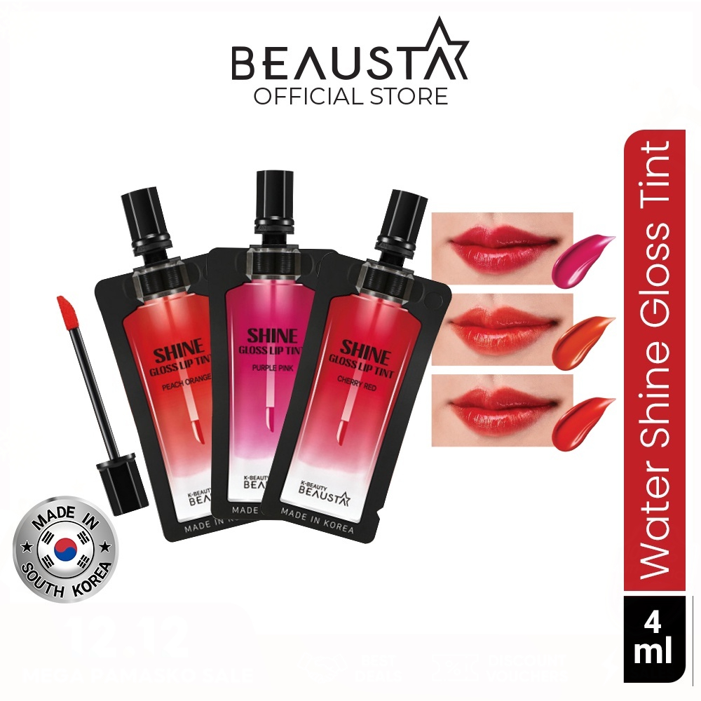 [CLEARANCE SALE] BEAUSTA Water Shine Gloss Lip Tint 4ml - Purple Pink ...