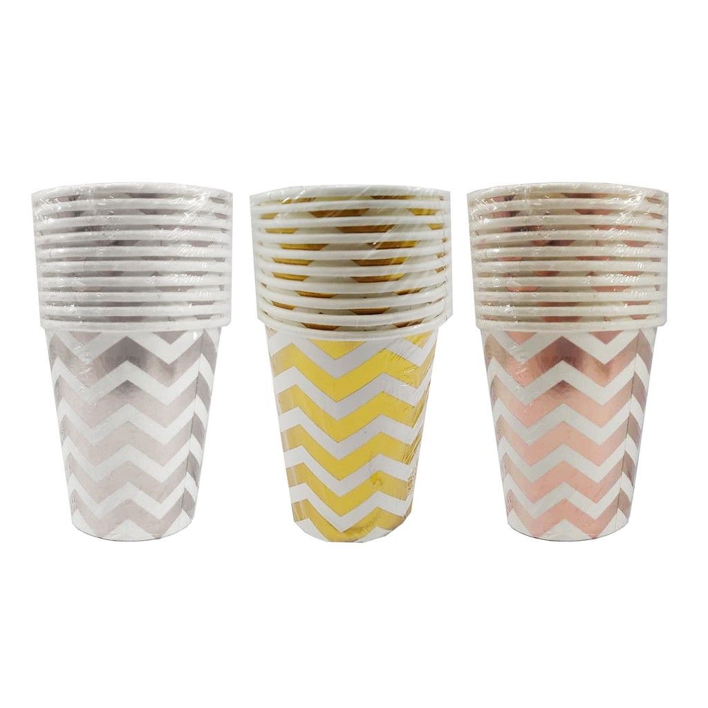 Paper Cups 10 Pieces (Zigzag Design) Shopee Philippines