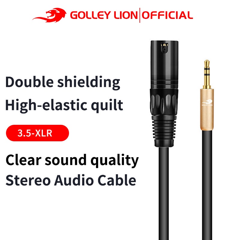 GOLLEY LION Premium Audio Cable Mini Jack 3.5mm To Xlr Compatible With